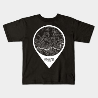 Newcastle upon Tyne, England City Map - Travel Pin Kids T-Shirt